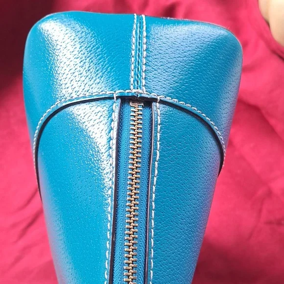 SALE Kate Spade Teal Blue Leather Shoulder Bag Great Used Condition - Picture 4 of 12